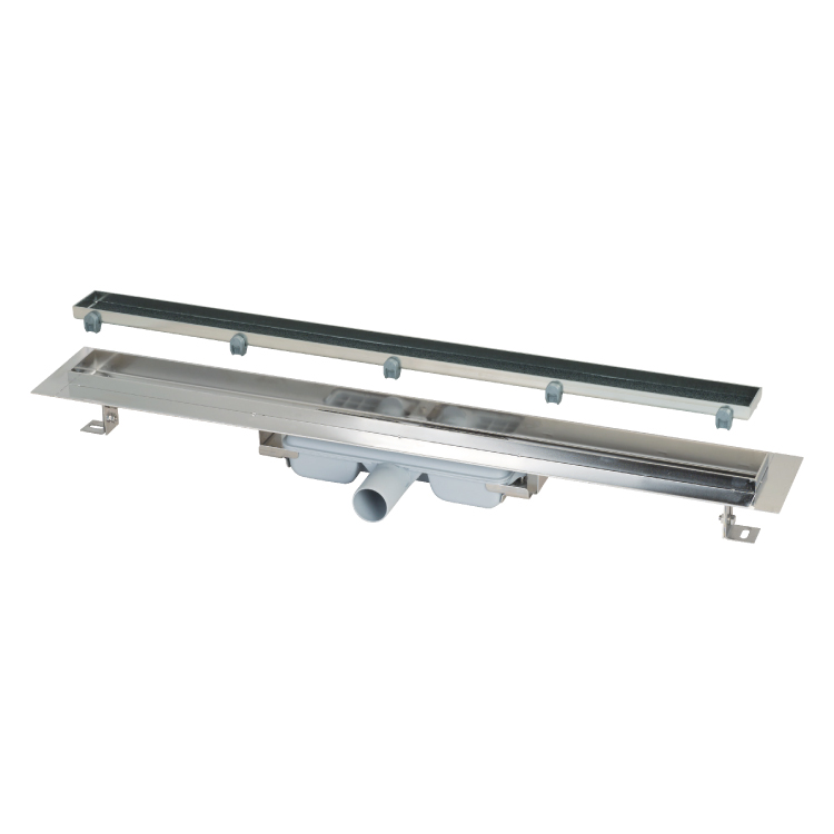 Kit Stainless steel shower drain channel with tray 850 mm
